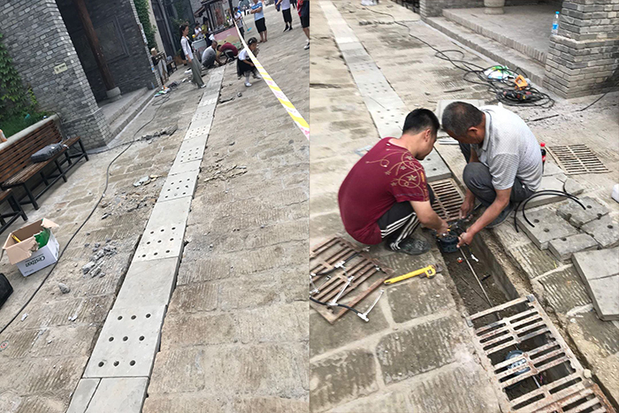 延安老街噴霧造景降溫案例